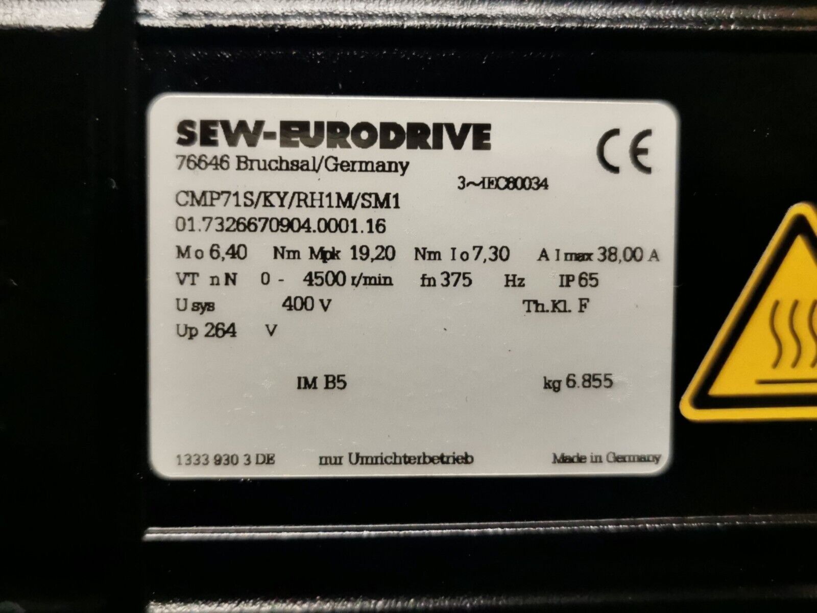 SEW CMP71S/KY/RH1M/SM1 Servomotor