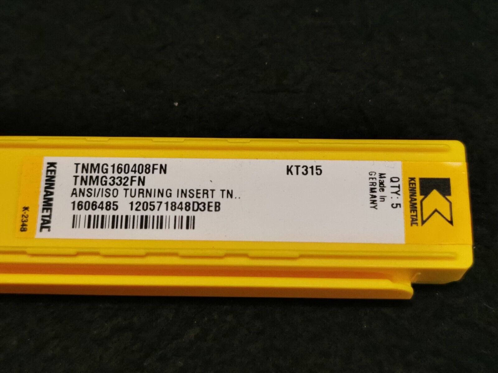 KENNAMETAL TNMG1604008FN KT315 1606485 Wendeschneidplatten zum Drehen