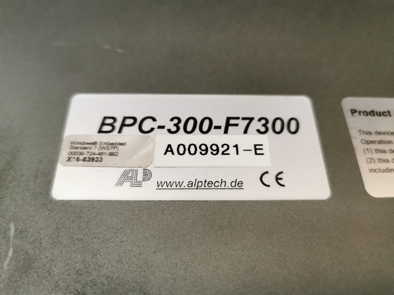 Alptech Industrie-PC BPC-300-F7300