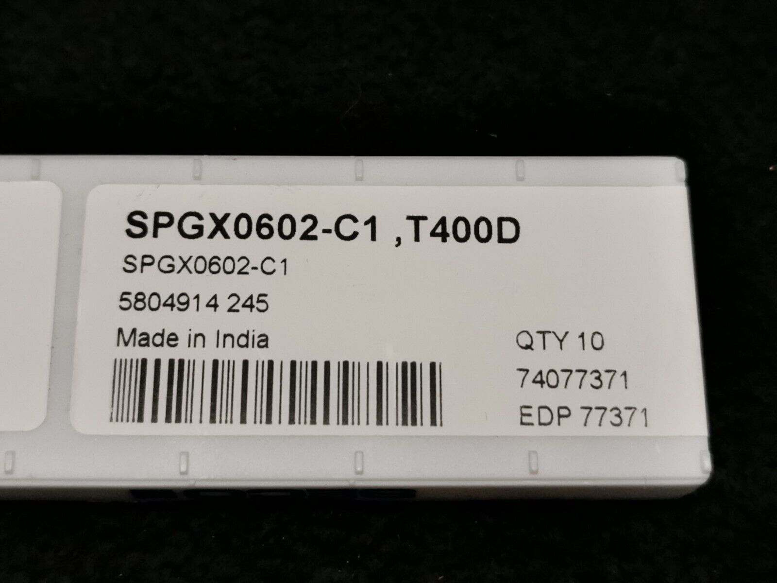 Seco SPGX0602-C1 T400D 74077371 Wendeschneidplatte zum Drehen
