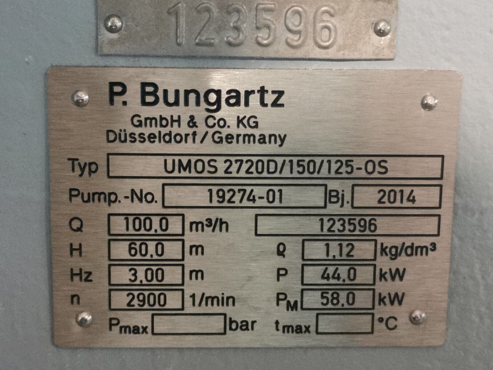 Bungartz UMOS 2720D/150/125-OS