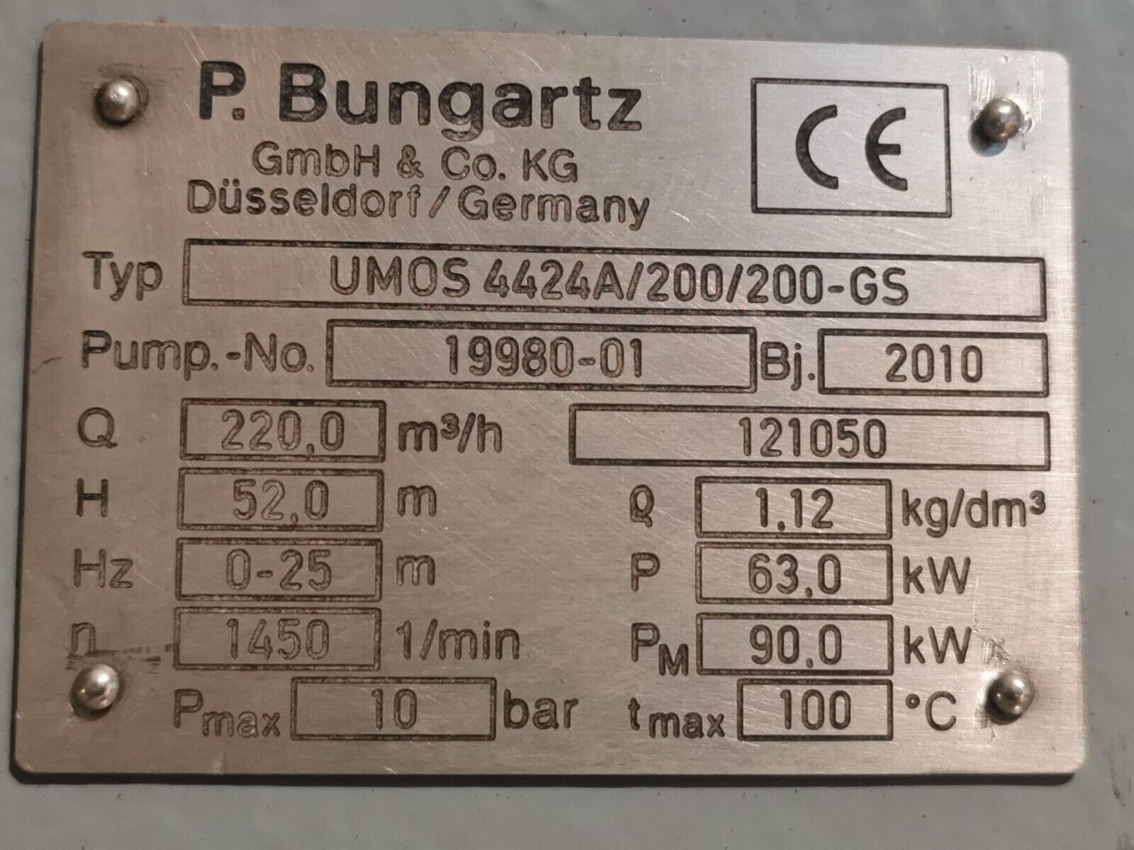 Bungartz UMOS 4424A/200/200-GS