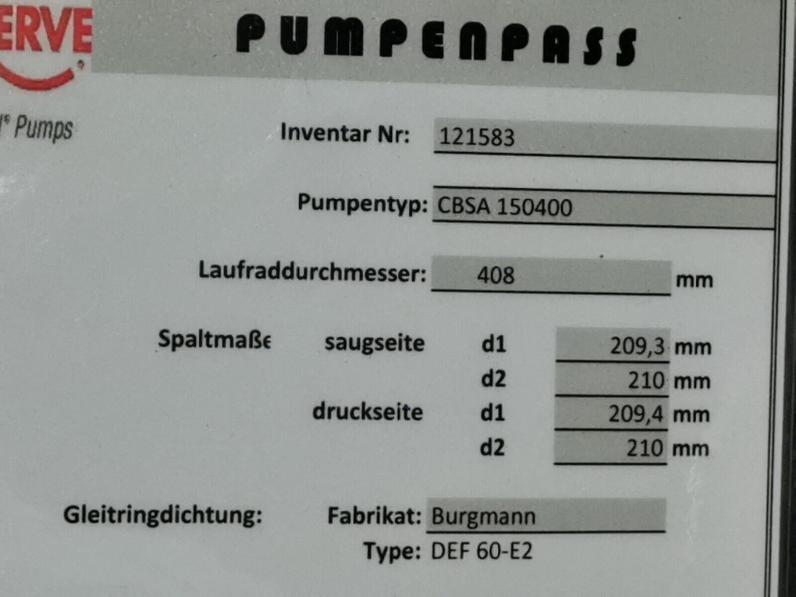 Flowserve Sterling SIHI Spiralgehäusepumpen CBSA 15040 B XXX 4B 408mm