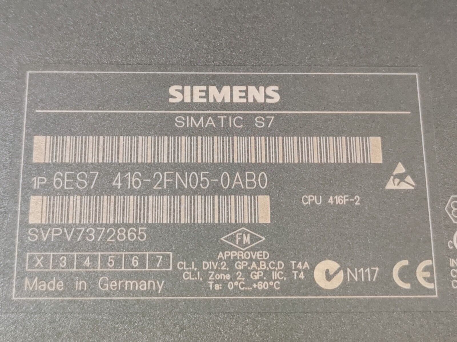 Siemens 6ES7416-2FN05-0AB0 E Stand 2