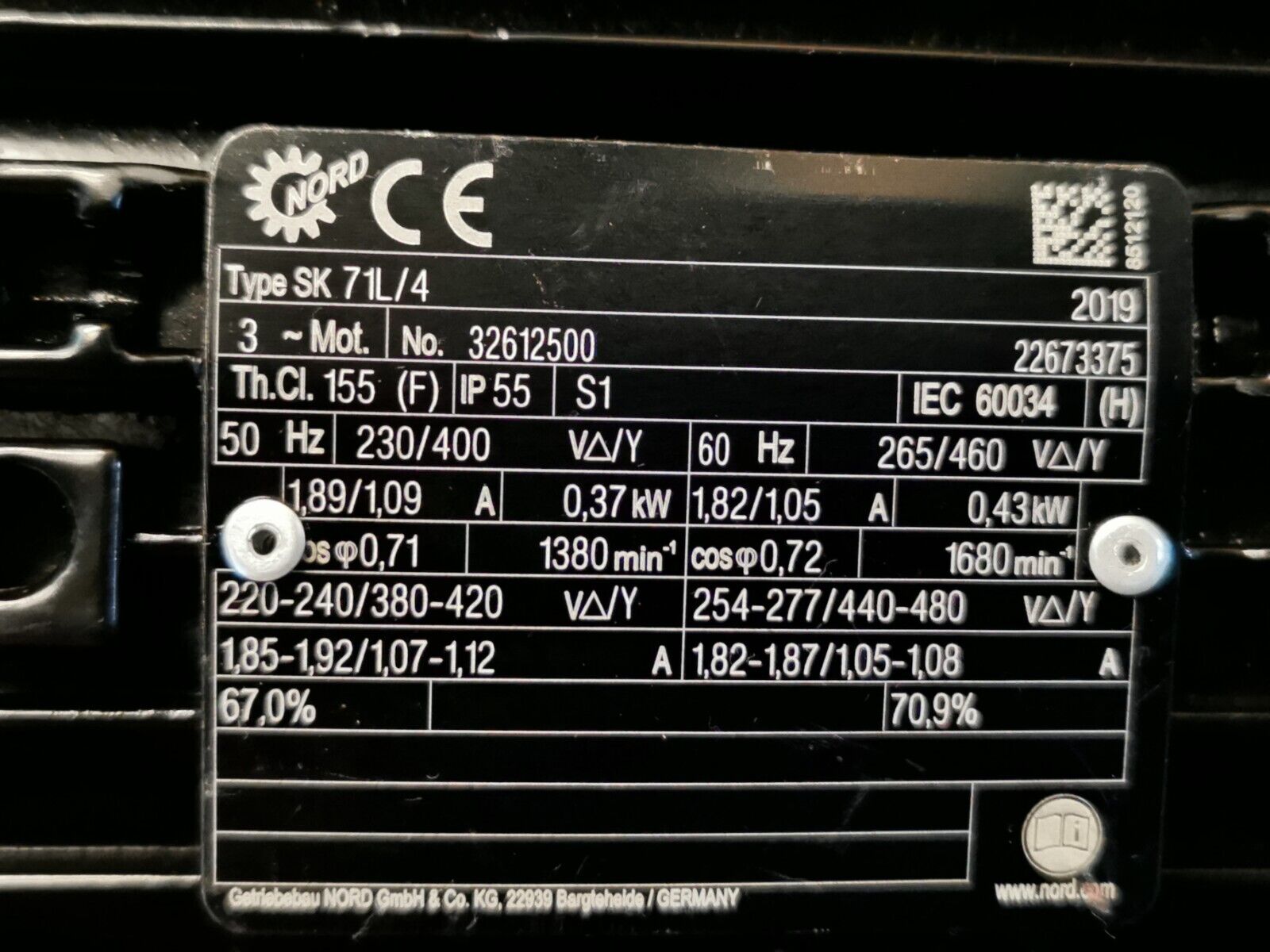 Nord 0182NBVZ-71L/4 Getriebemotor