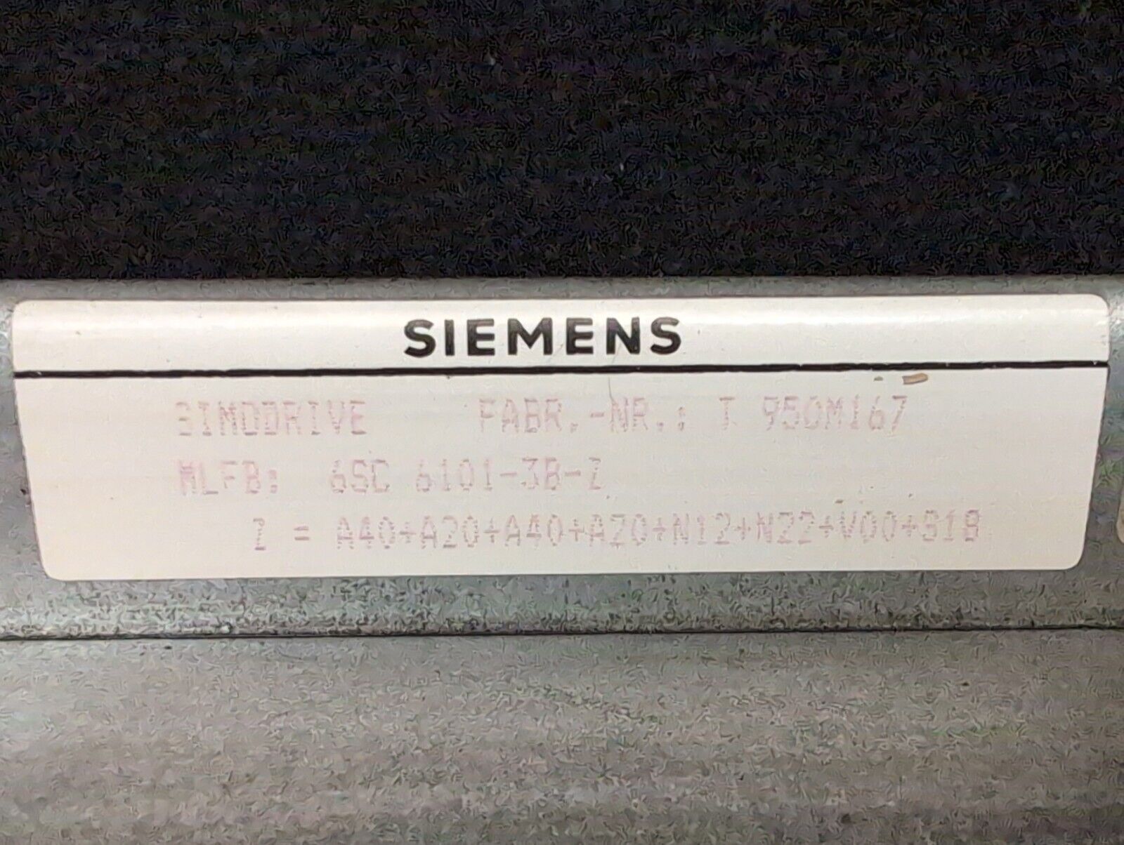 Siemens SIMODRIVE 6SC6101-3B-Z