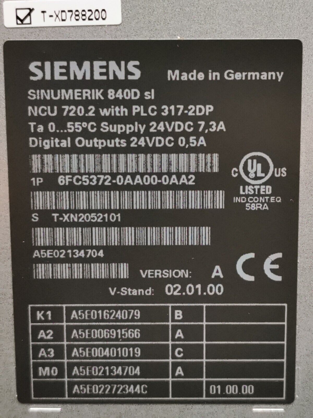 Siemens 6FC5372-0AA00-0AA2 Version A