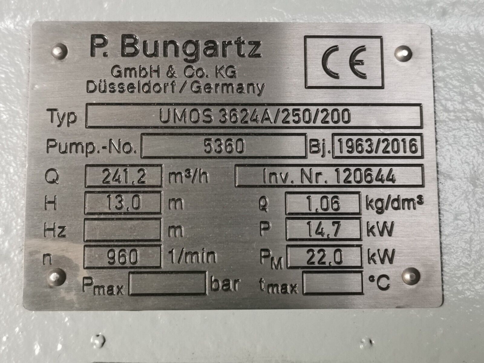 Bungartz UMOS 3624A/250/200